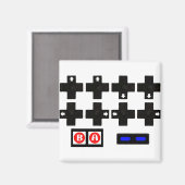 Konami Contra-code Magneet (Voorkant / Achterkant)