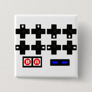 Konami Contra-code Vierkante Button 5,1 Cm
