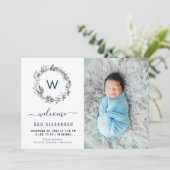 kondiging van de geboorte van een feestdag feestdagenkaart (Staand voorkant)