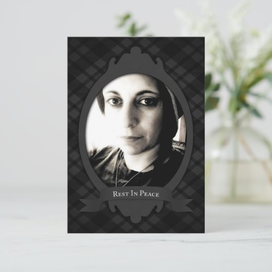 kondigingen van de begrafenisdienst aankondiging (Staand voorkant)