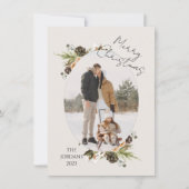 Kone Branches met kerstfoto-feestdag Kaart (Voorkant)