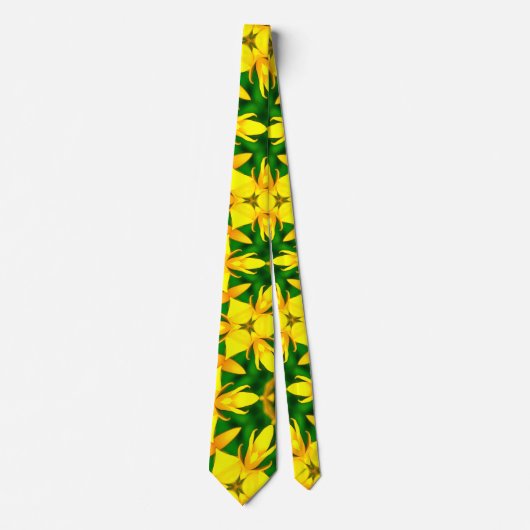 Kone Flower Pattern Stropdas (Voorkant)