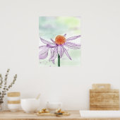 Kone Flower Waterverf Poster (Keuken)