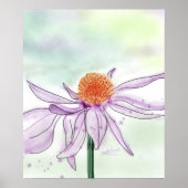 Kone Flower Waterverf Poster (Voorkant)