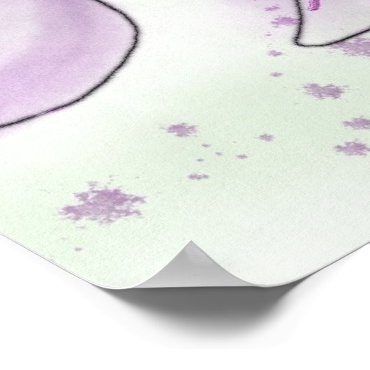 Kone Flower Waterverf Poster (Hoek)