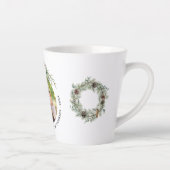 Kone greenery new weds 1st kerstfoto latte mok (Rechts)