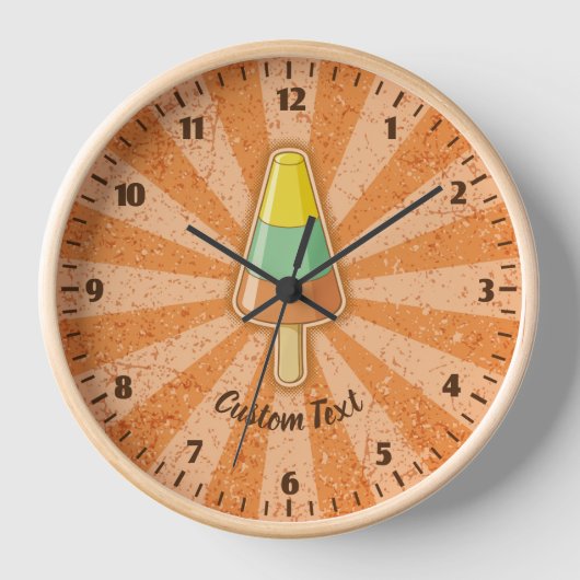 Kone Shaped Sorbet Stick Large Clock (Voorkant)