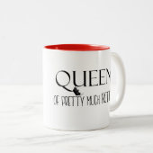 "KONEEN VAN  Much wil NIETS haar taart!" Tweekleurige Koffiemok (Voorkant rechts)