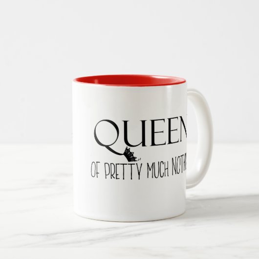 "KONEEN VAN  Much wil NIETS haar taart!" Tweekleurige Koffiemok (Voorkant rechts)