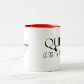 "KONEEN VAN  Much wil NIETS haar taart!" Tweekleurige Koffiemok (Center)