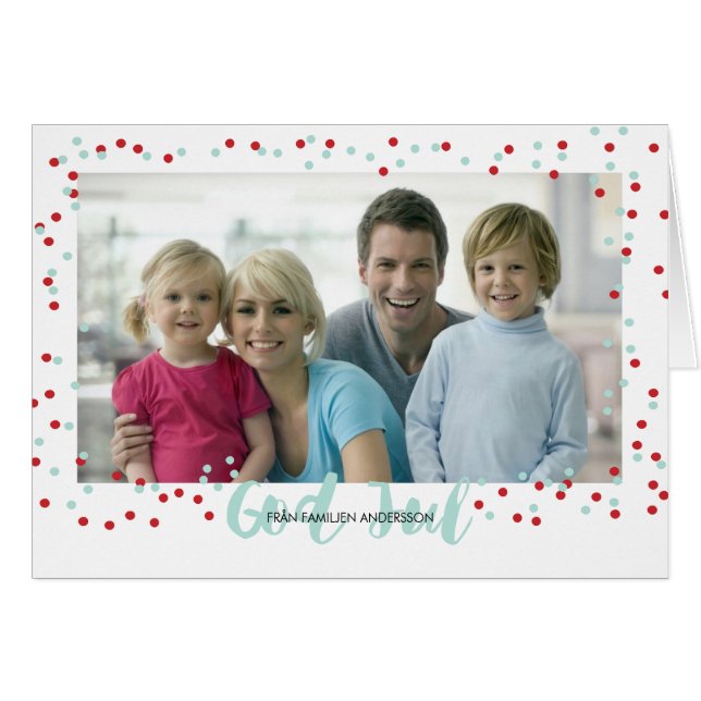 Konfetti julhälsning (Voorkant Horizontaal)