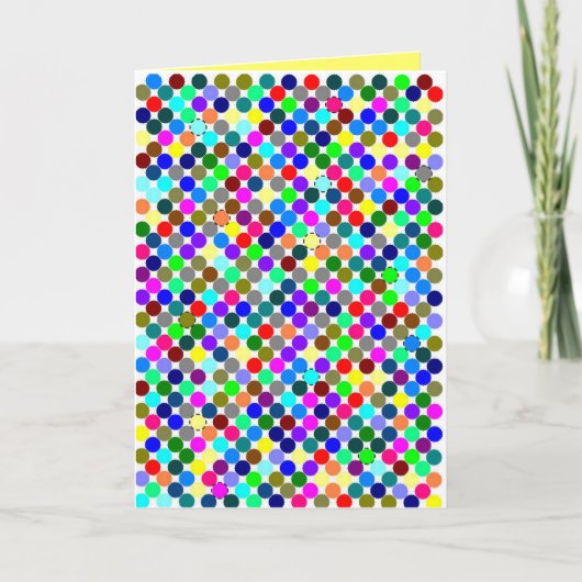 Konfetti zum ausschneiden kaart (Voorkant)