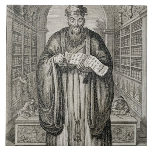 Kong-Fu-Tse, of Confucius, de meest gevierde Phi Tegeltje (Voorkant)