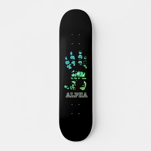 Kong Smash Ape Palm Hand Print Persoonlijk Skateboard (Voorkant)