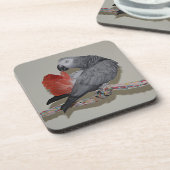 Kongo-Afrikaanse grijze papegaai Bier Onderzetter (Linkerzijde)