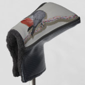 Kongo-Afrikaanse grijze papegaai Golfheadcover (3/4 voorkant)