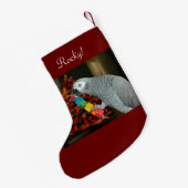 Kongo Afrikaanse grijze papegaai kerstboom Kleine Kerstsok (Achterkant (Hangend))