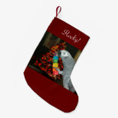 Kongo Afrikaanse grijze papegaai kerstboom Kleine Kerstsok (Voorkant (Hangend))