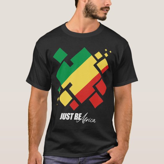 Kongo-Brazzaville Cubed - Dark T-Shirt (Voorkant)