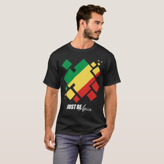 Kongo-Brazzaville Cubed - Dark T-Shirt (Voorkant volledig)