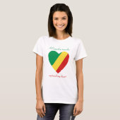 Kongo-Brazzaville Vlag Schatje T-Shirt (Voorkant volledig)
