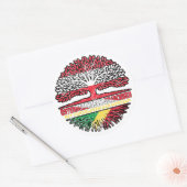 Kongo Kongolesisch Österreichisch Österreich Baum Ronde Sticker (Envelop)