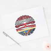 Kongo Kongolesisch Österreichisch Österreich Baum Ronde Sticker (Envelop)