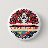 Kongo Kongolesisch Schweizer Schweiz Baum Wurzel Ronde Button 5,7 Cm (Voorkant)