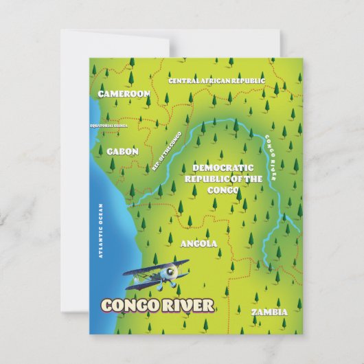 Kongo Prachtige  kaart (Voorkant)