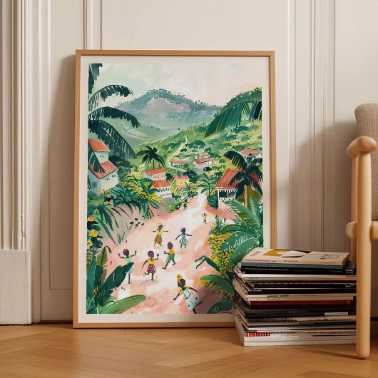 Kongo Print Kongo Illustratie Kinshasa Poster Kon