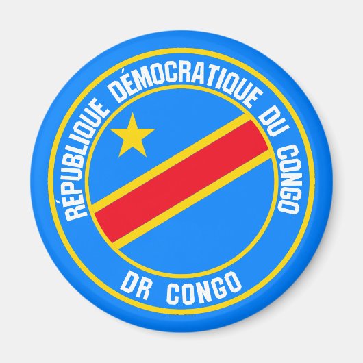 Kongo-ronde Embleem Magneet (Voorkant)