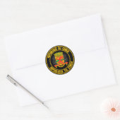 Kongo-ronde Embleem Ronde Sticker (Envelop)