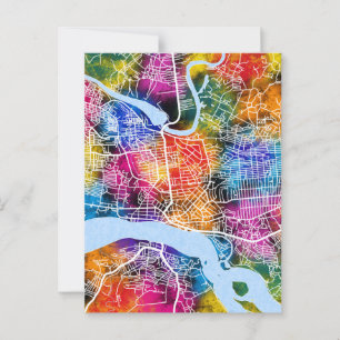 Kongo Stadsplattegrond Briefkaart