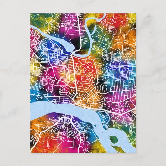 Kongo Stadsplattegrond Briefkaart (Voorkant)