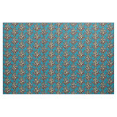 kongoboom kikker blauw stof (Yard (91,4 cm))