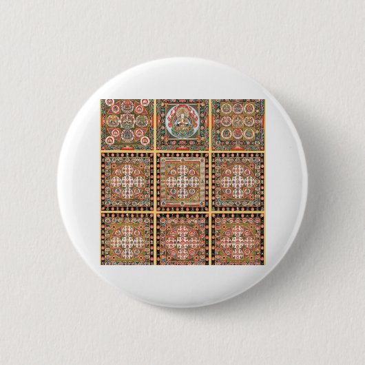 Kongokai Mandala Ronde Button 5,7 Cm (Voorkant)