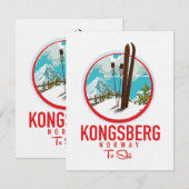 Kongsberg Noorwegen Ski logo (Voorkant / Achterkant)