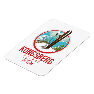 Kongsberg Noorwegen Ski logo Magneet