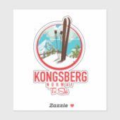 Kongsberg Noorwegen Ski logo Sticker (Vel)