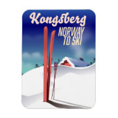 Kongsberg Noorwegen ski reisposter. Magneet (Verticaal)
