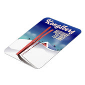 Kongsberg Noorwegen ski reisposter. Magneet (Linkerzijde)