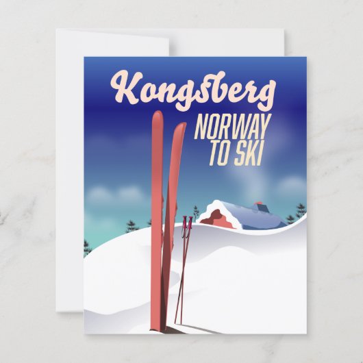 Kongsberg noorwegen skiposter. (Achterkant)