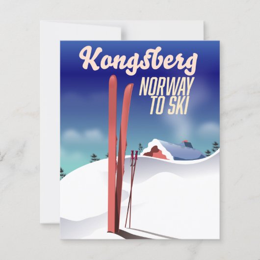 Kongsberg noorwegen skiposter. (Voorkant)