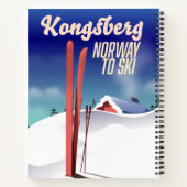 Kongsberg noorwegen skiposter. notitieboek (Achterkant)