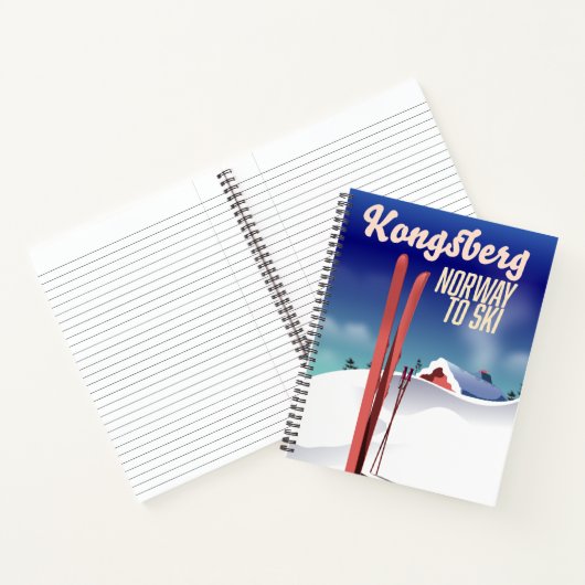 Kongsberg noorwegen skiposter. notitieboek (Binnen)