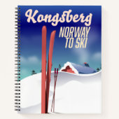 Kongsberg noorwegen skiposter. notitieboek (Voorkant)