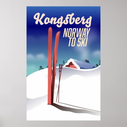 Kongsberg noorwegen skiposter. poster (Voorkant)