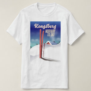 Kongsberg noorwegen skiposter. t-shirt