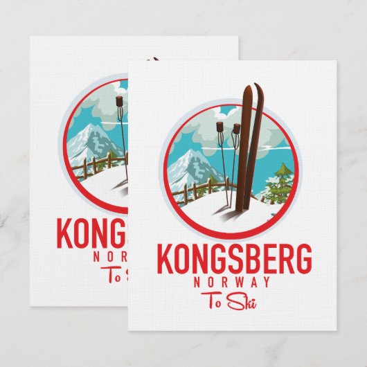 Kongsberg Norway Ski logo (Voorkant / Achterkant)