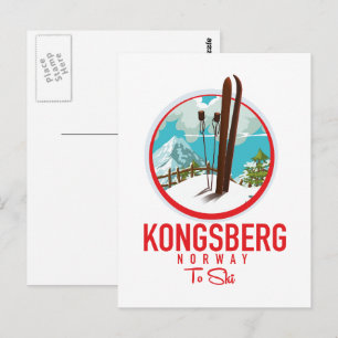 Kongsberg Norway Ski logo Briefkaart